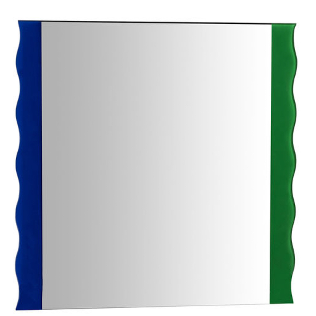 miroir bords bleu et vert