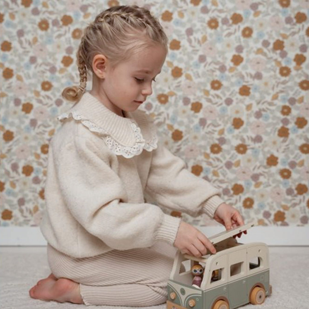 papier peint fleurs vintage enfant
