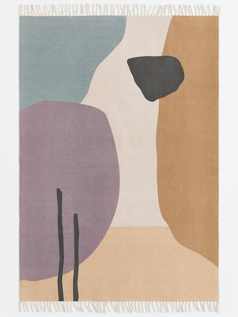 tapis motif abstrait couleurs