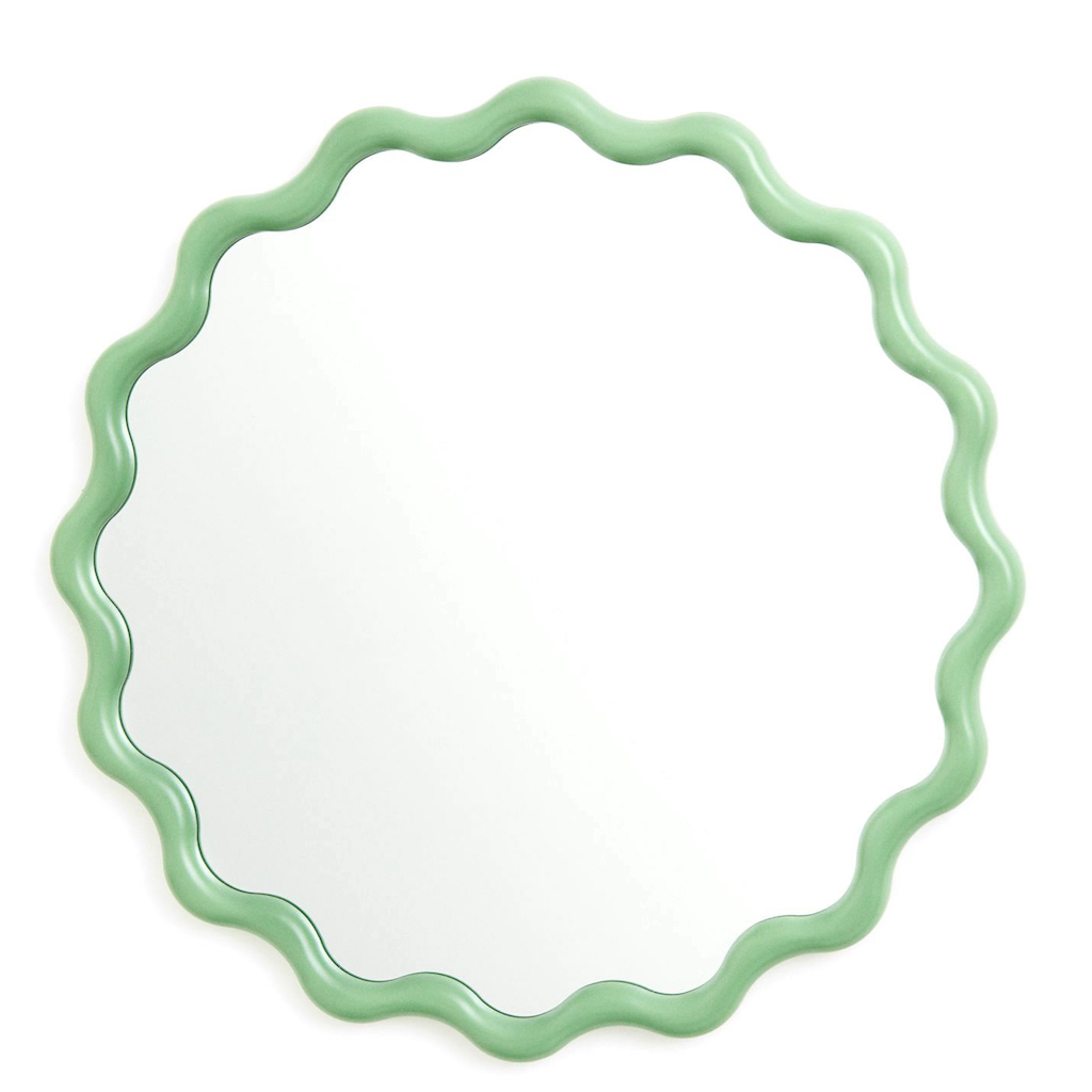 miroir ondulé vert