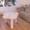 table basse organique bois