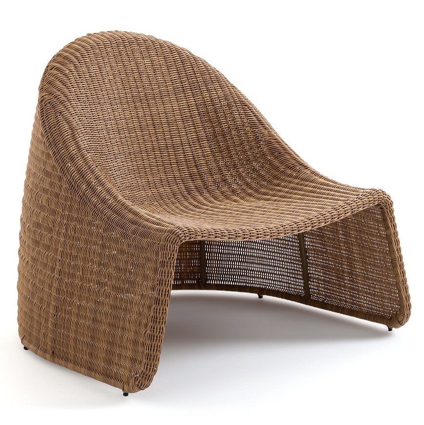 fauteuil jardin design résine imitation rotin