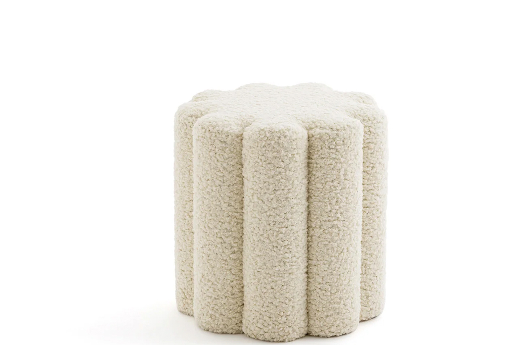 pouf bouclettes forme fleur