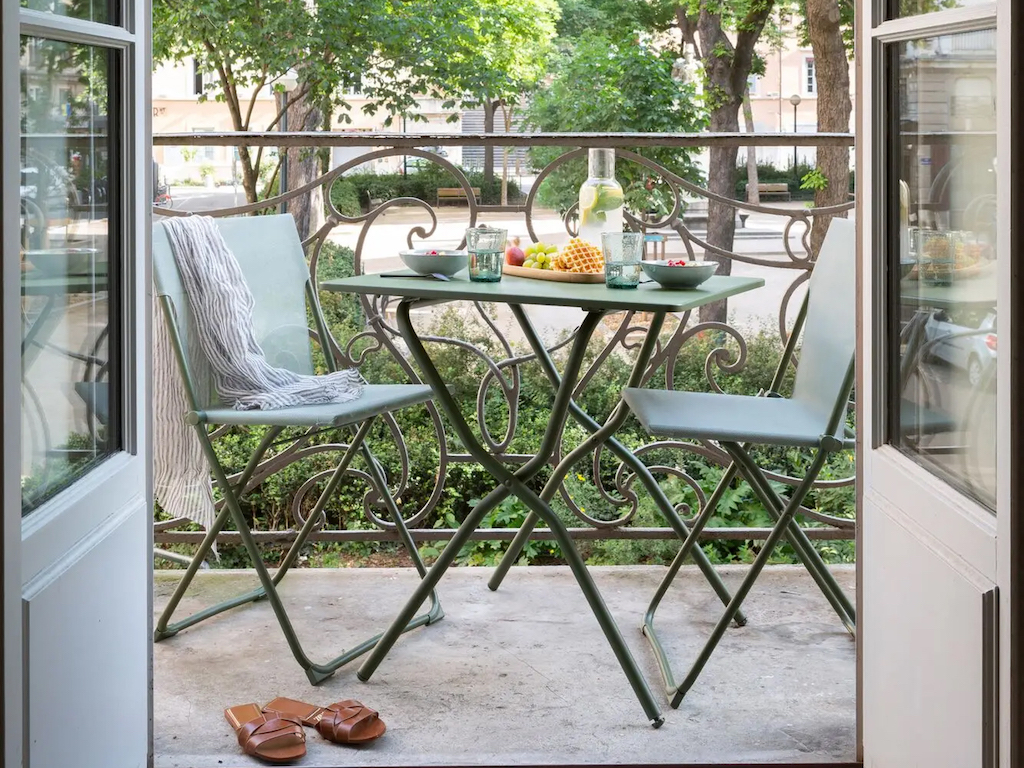 Table de balcon pliante sans barre