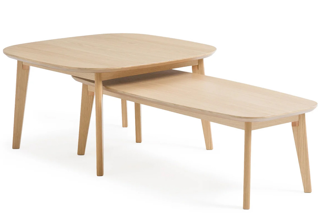 tables basses gigognes bois clair