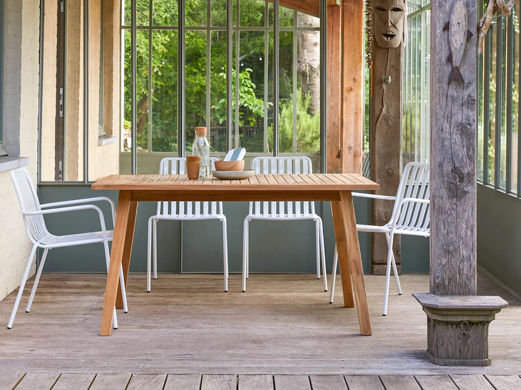 table de jardin en teck massif pas cher