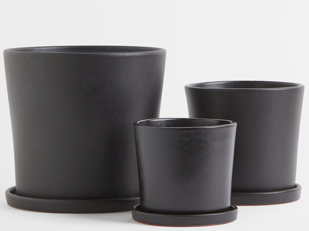cache-pot design noir