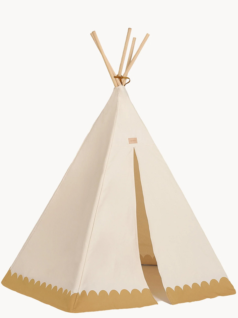tipi blanc et jaune enfant