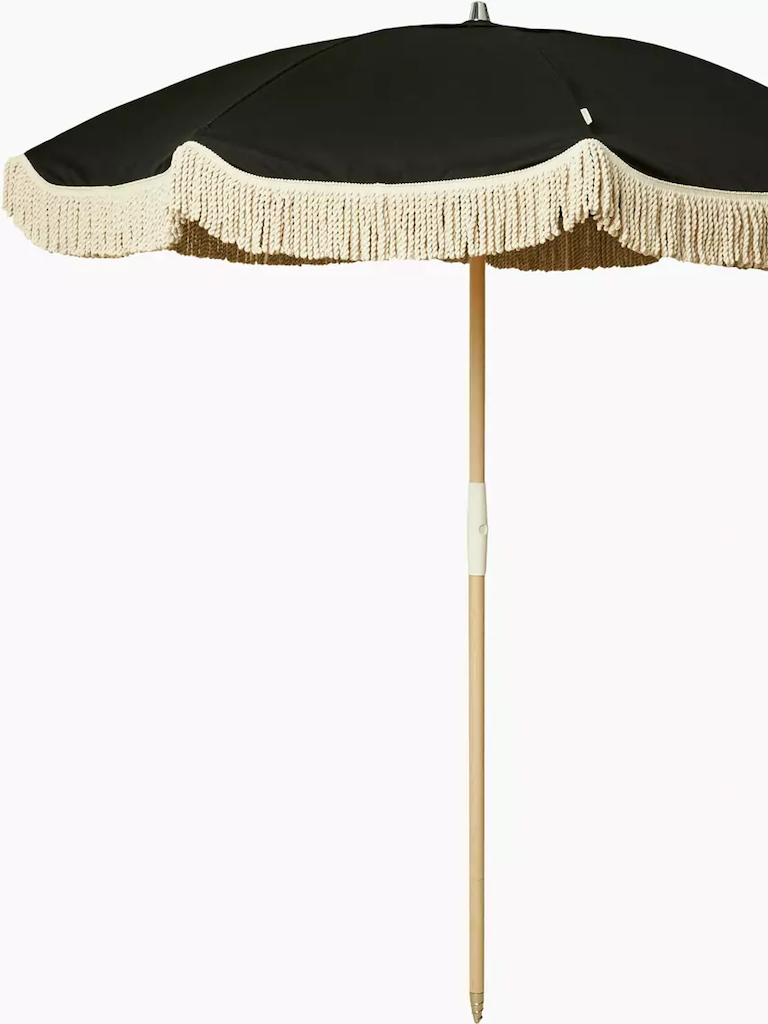 parasol à frange noir