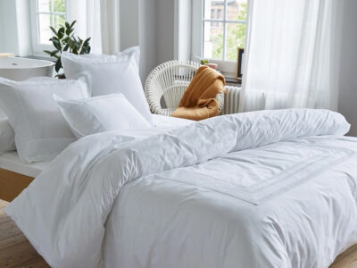 linge de lit blanc chic brodé