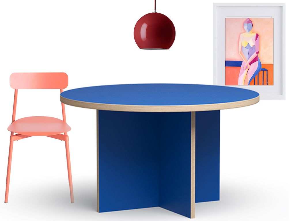 déco orange et bleu