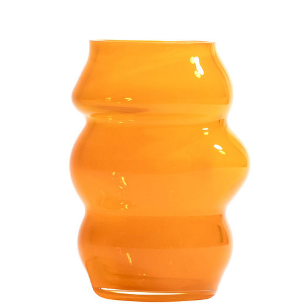 vase en verre orange