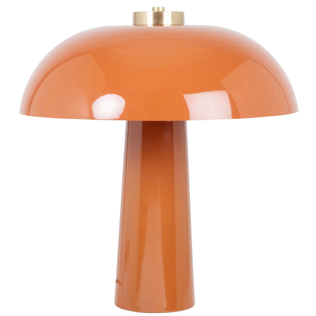 lampe champignon métal orange