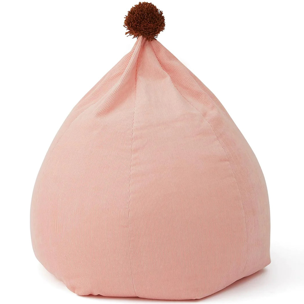 pouf enfant velours rose