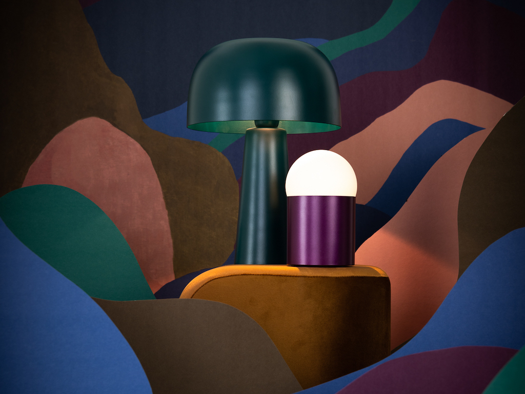 lampe vert et violet