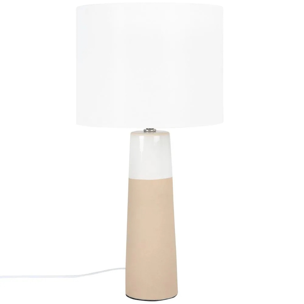 lampe en céramique beige et blanc