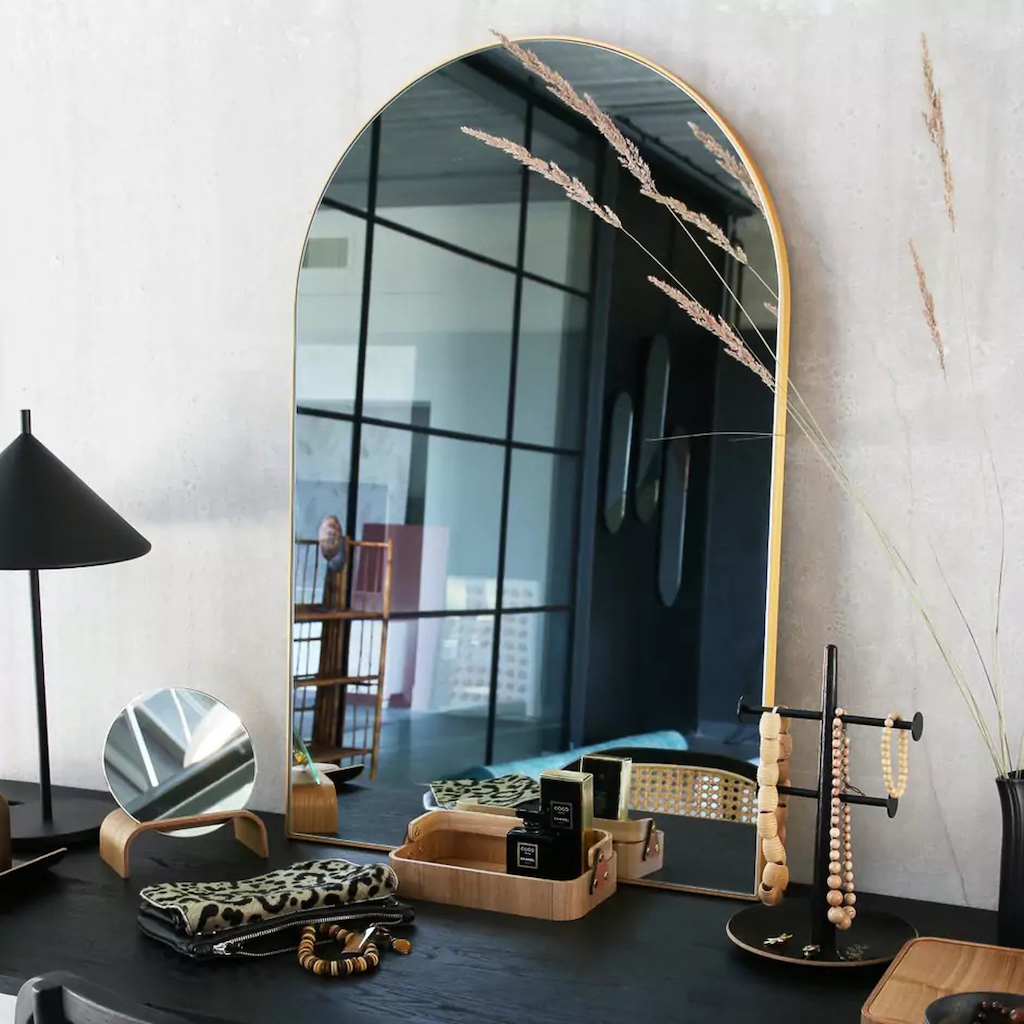 miroir arche laiton