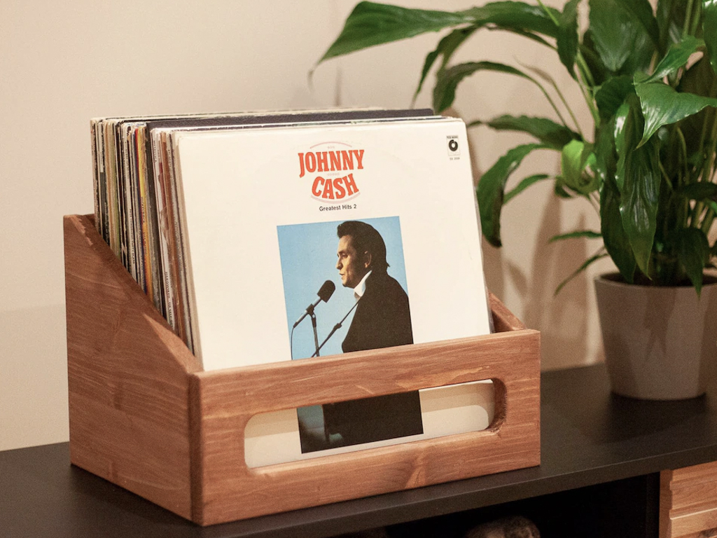 caisse en bois pour vinyles