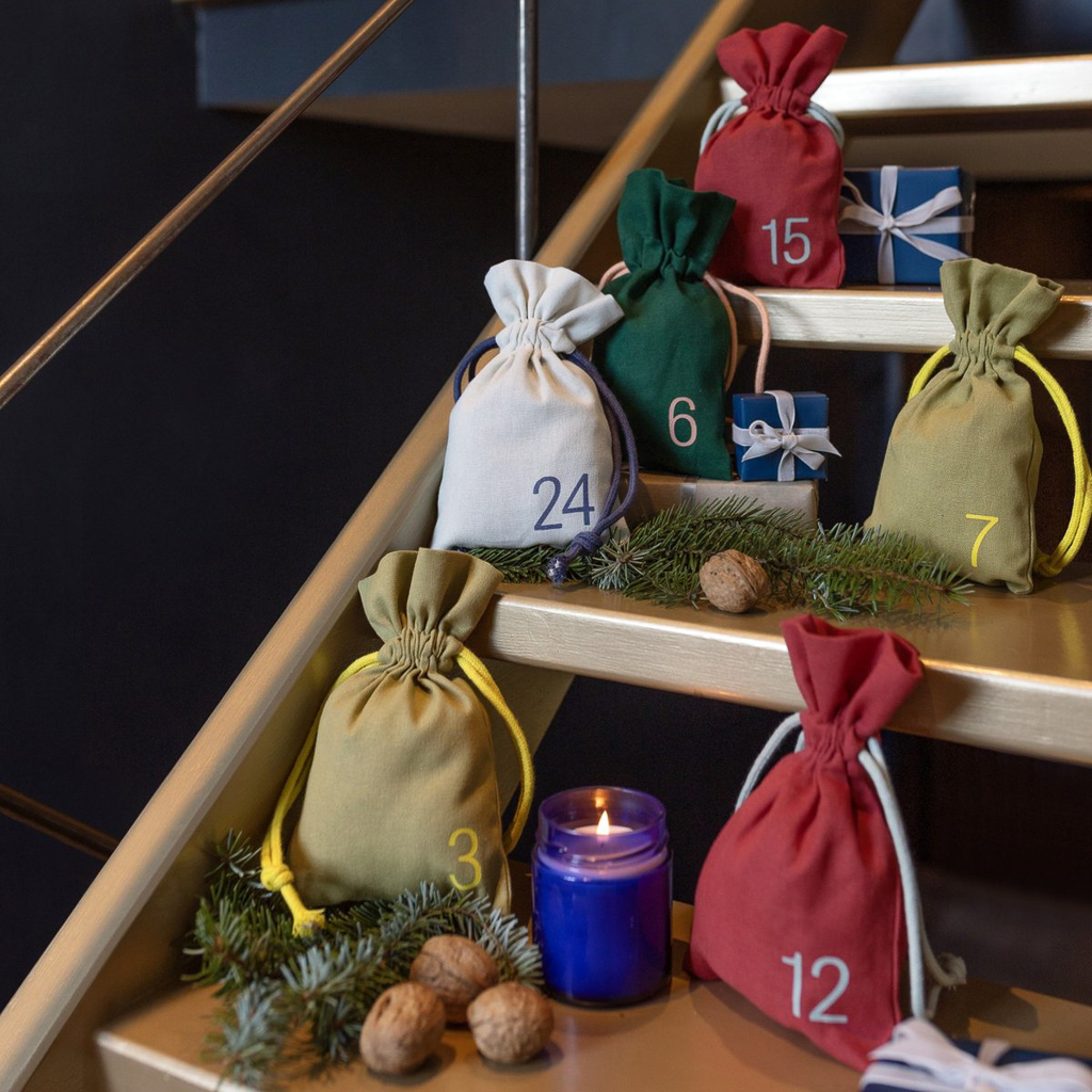 calendrier de l'avent sachets en tissu