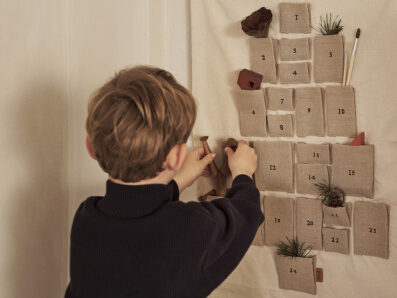 calendrier de l'avent en tissu à remplir