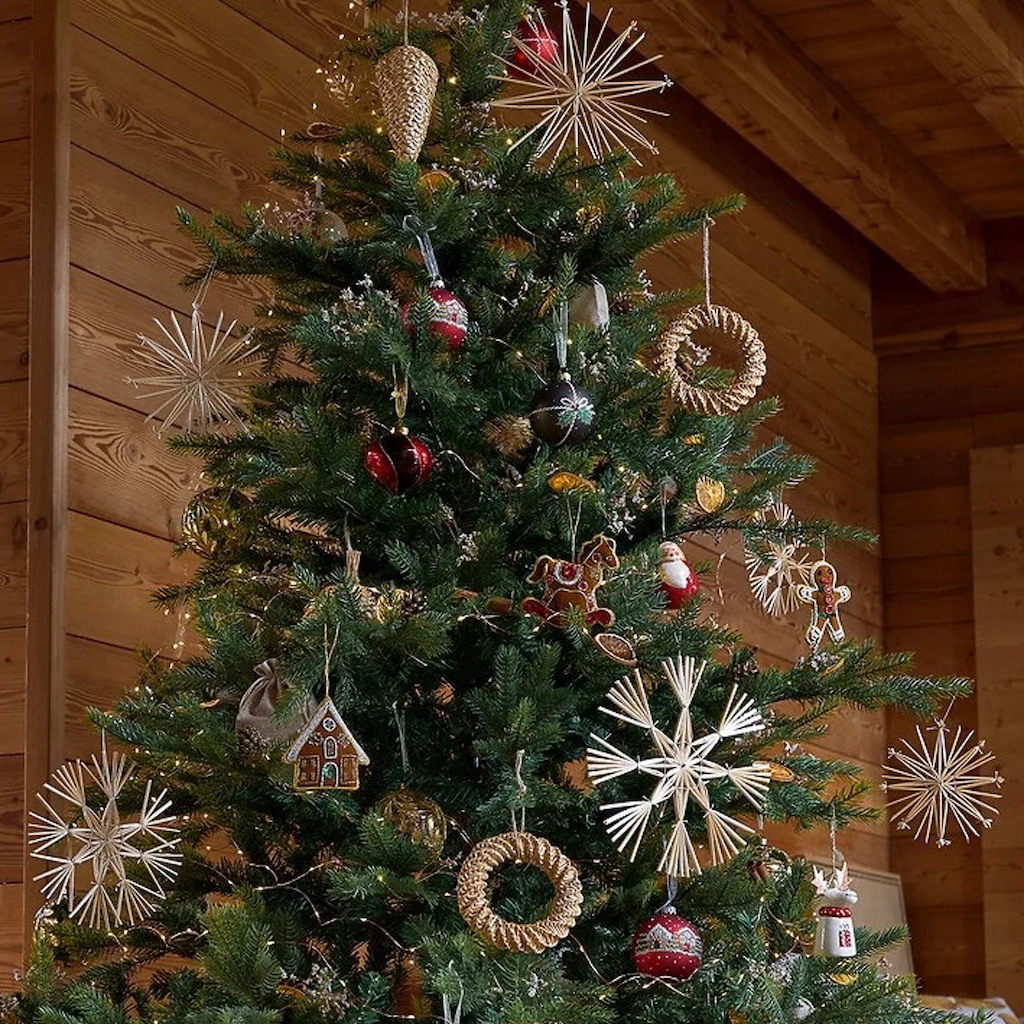 décoration de noël en paille