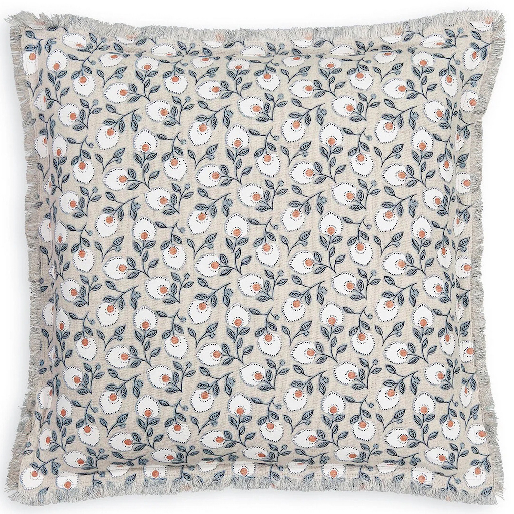 housse de coussin fleurie