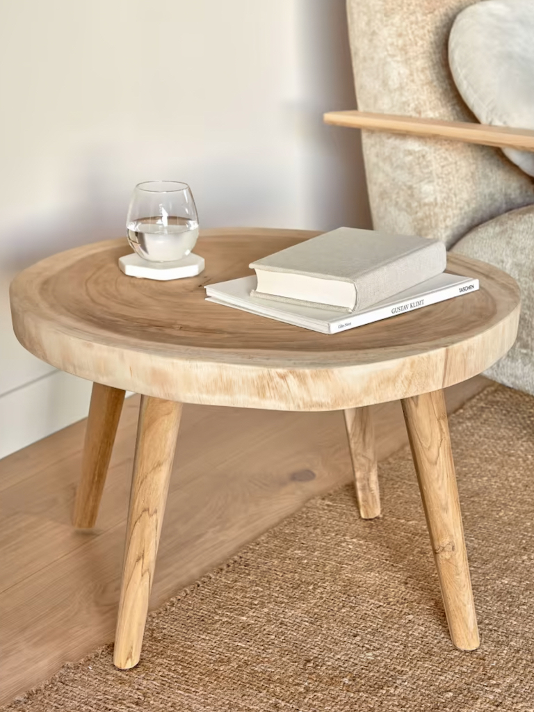 table basse rondin bois slow déco