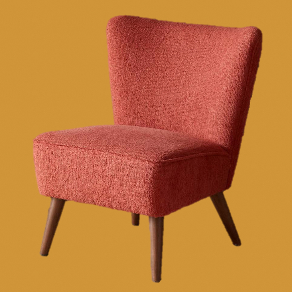 fauteuil couleur corail