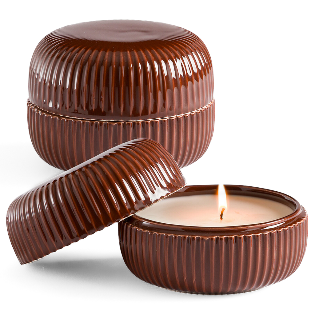 bougie parfumée en céramique à recycler