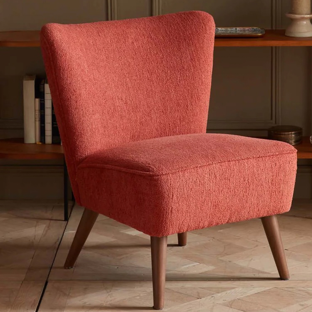 fauteuil rouge corail