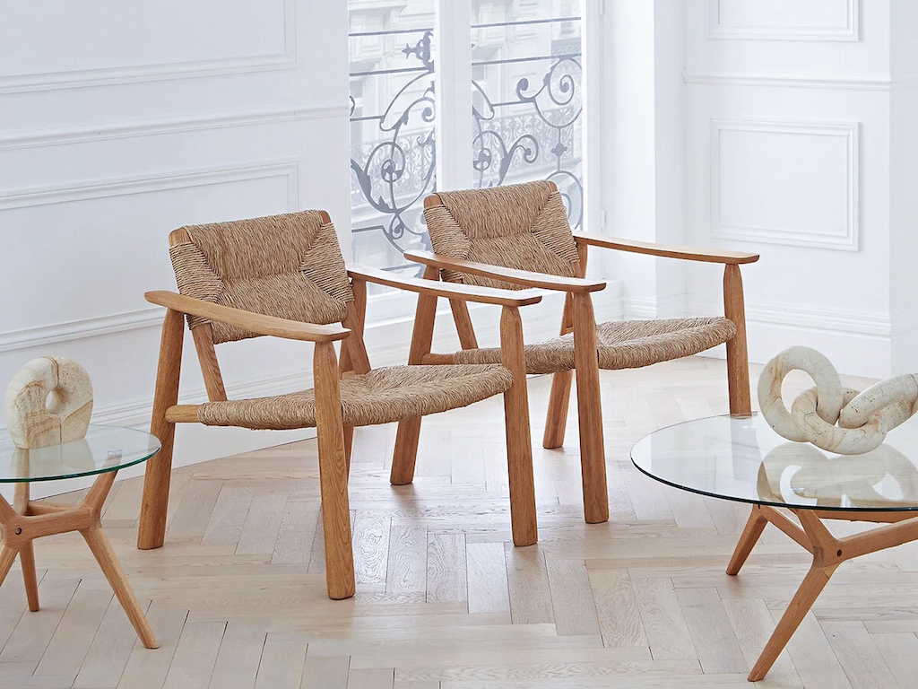 Fauteuil en bois et paille, une élégance simple - Joli Place