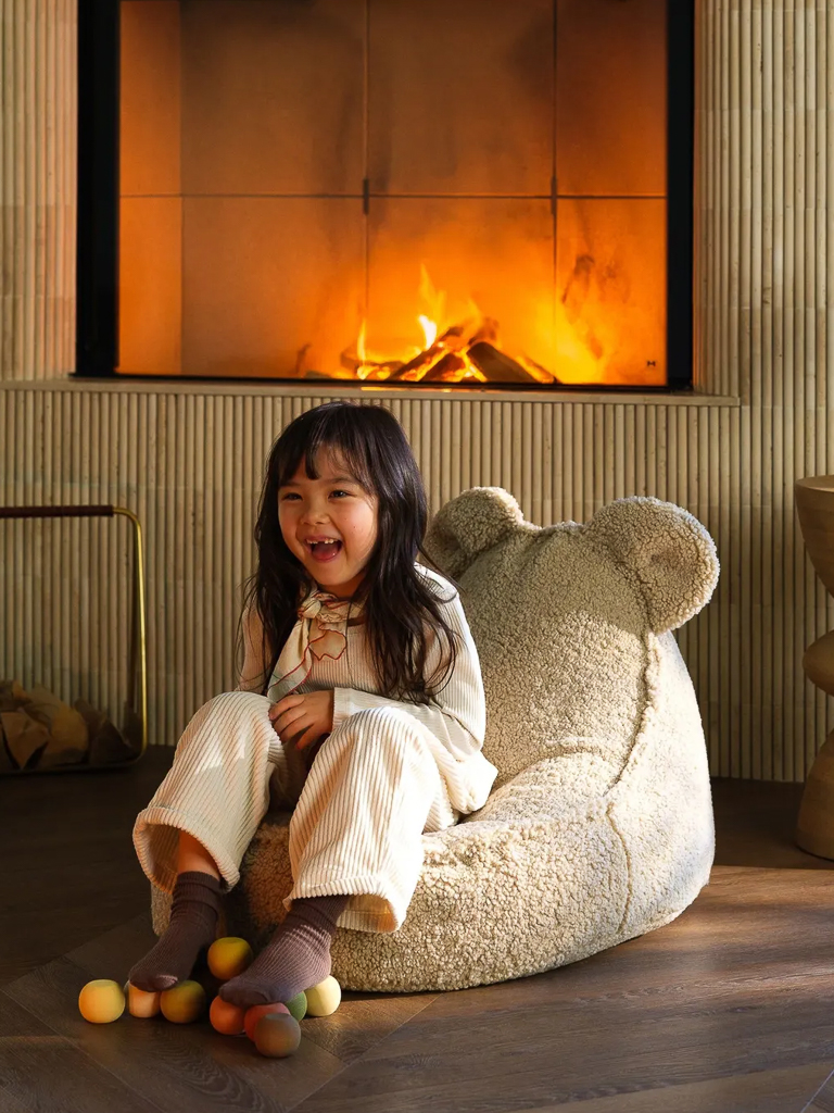 pouf enfant ours en bouclettes