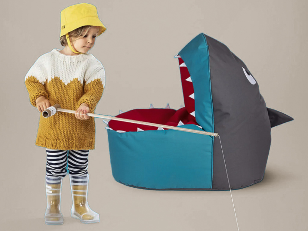 pouf enfant requin