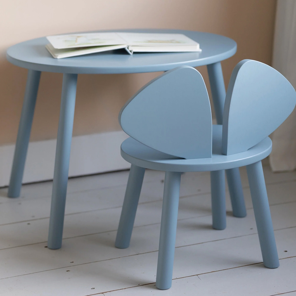 chambre enfant beige et bleu ciel