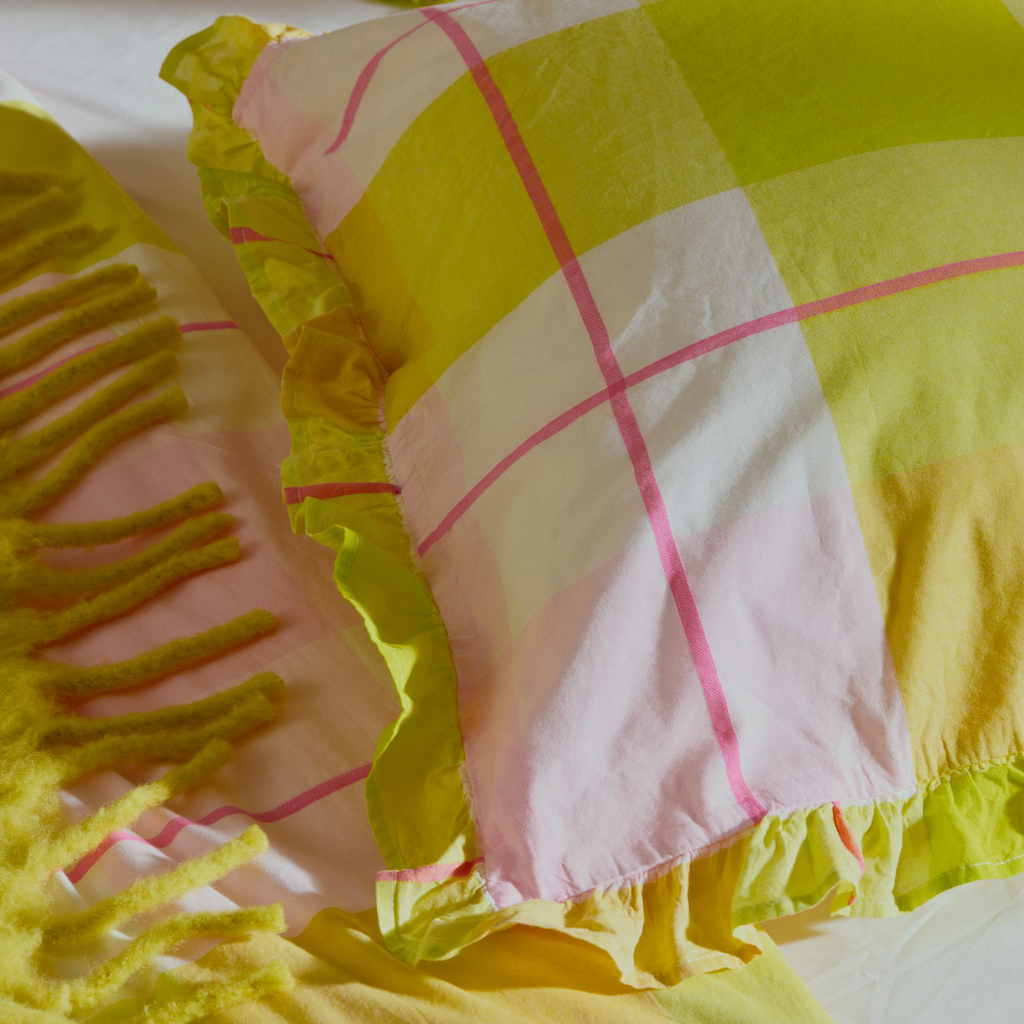 linge de lit fluo