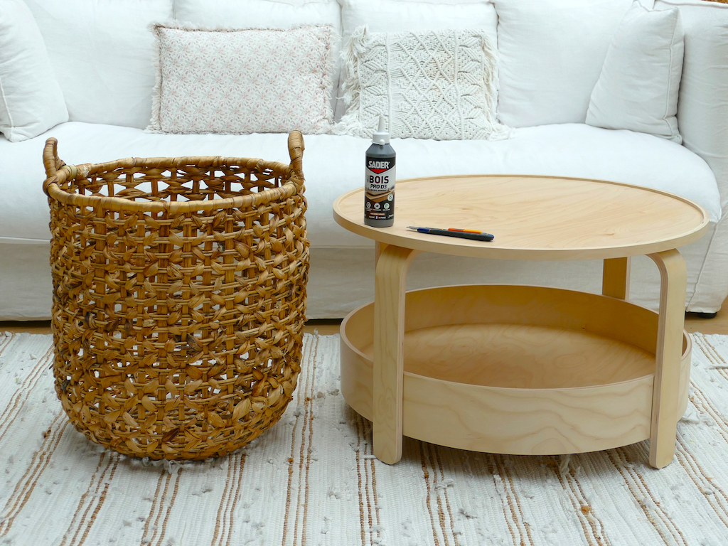 créer une table basse avec un panier