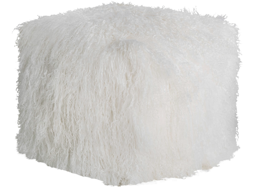 pouf en fausse fourrure