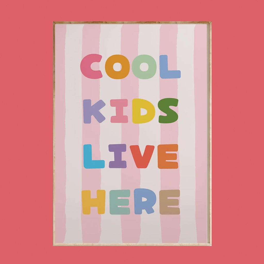 affiche colorée cool kids
