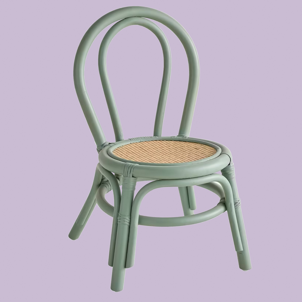 chaise enfant verte