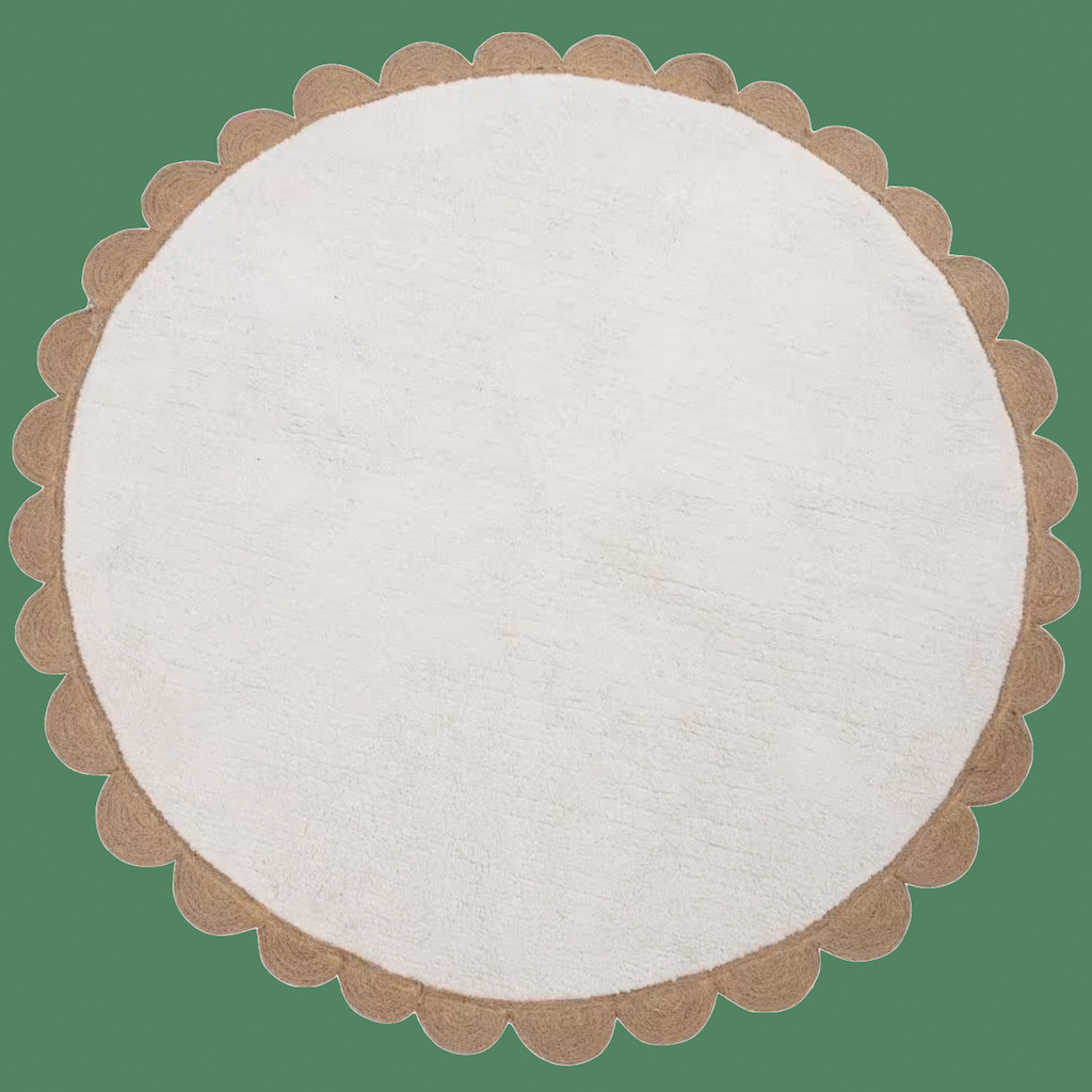 tapis enfant rond festons