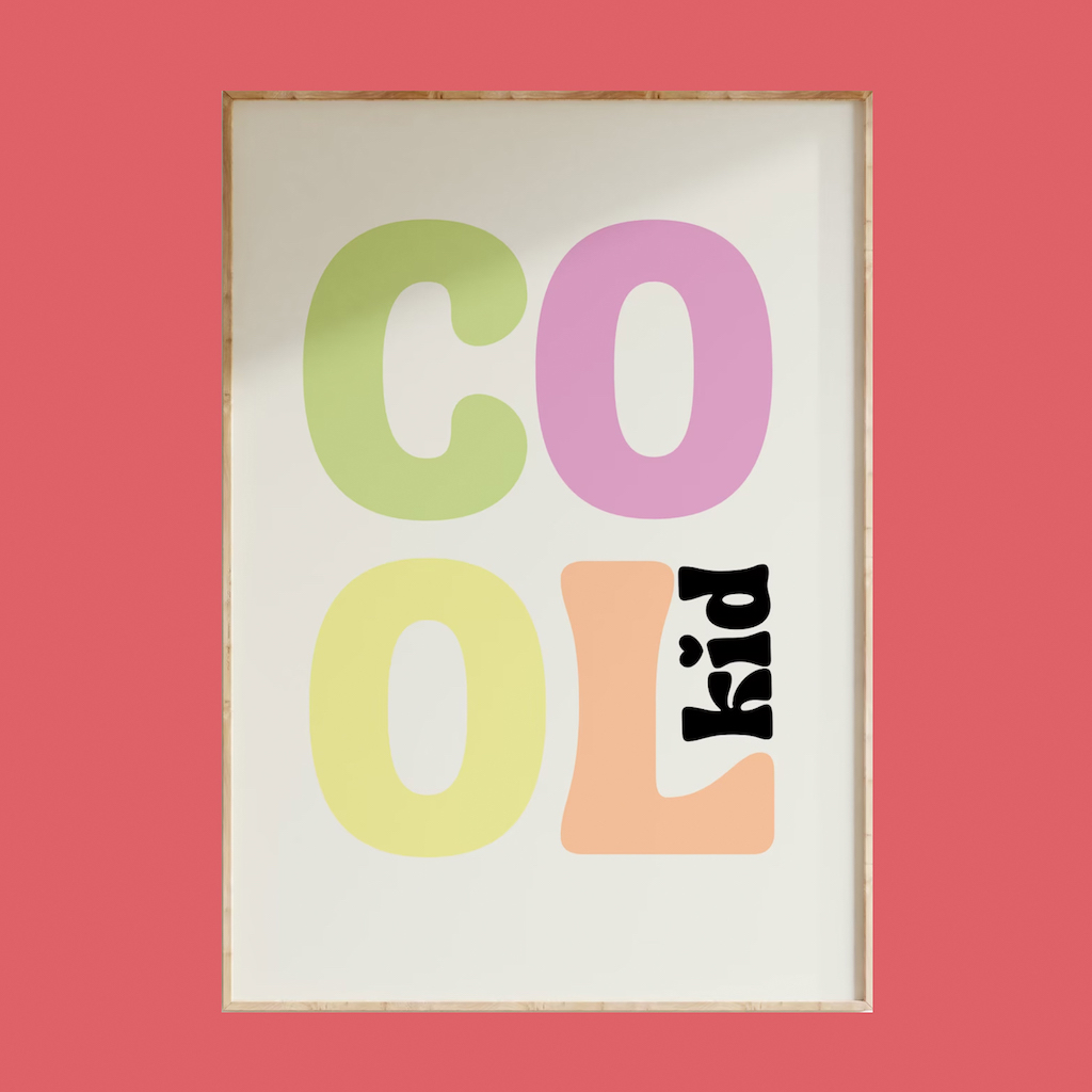 affiche colorée cool kids
