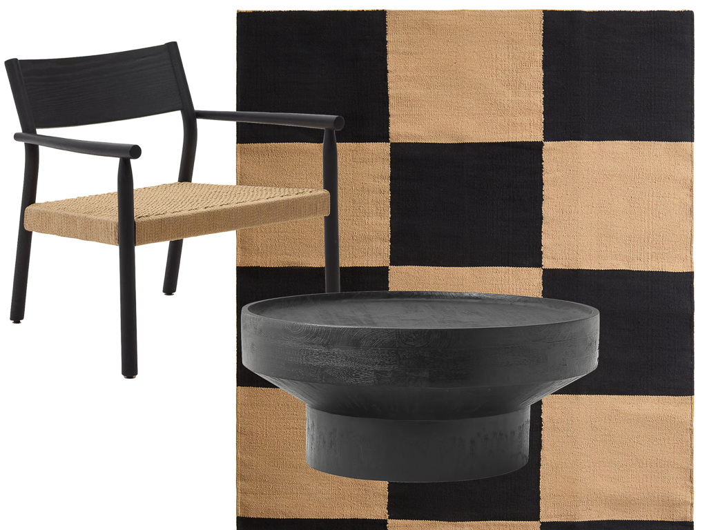 décoration beige et noir