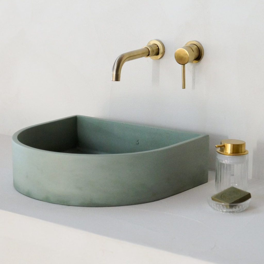 vasque salle de bain vert