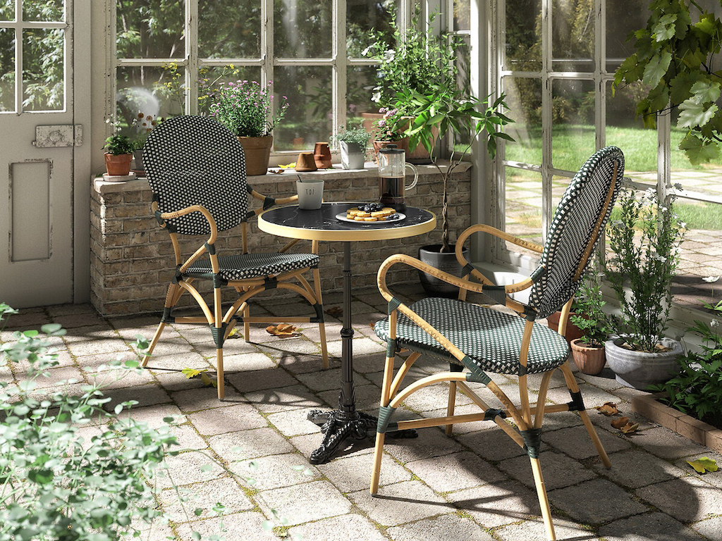 chaise bistrot tressée vintage