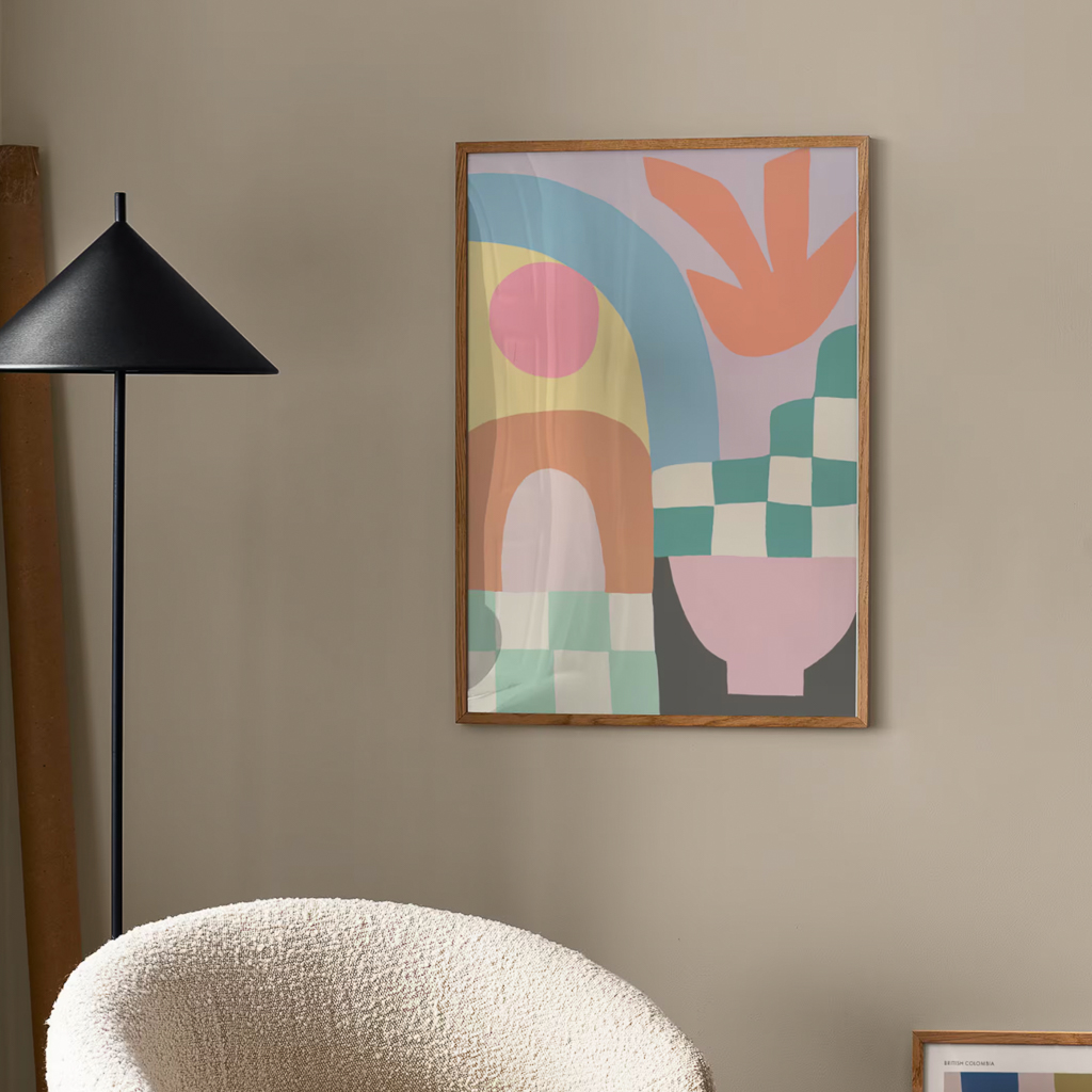 affiche graphique multicolore