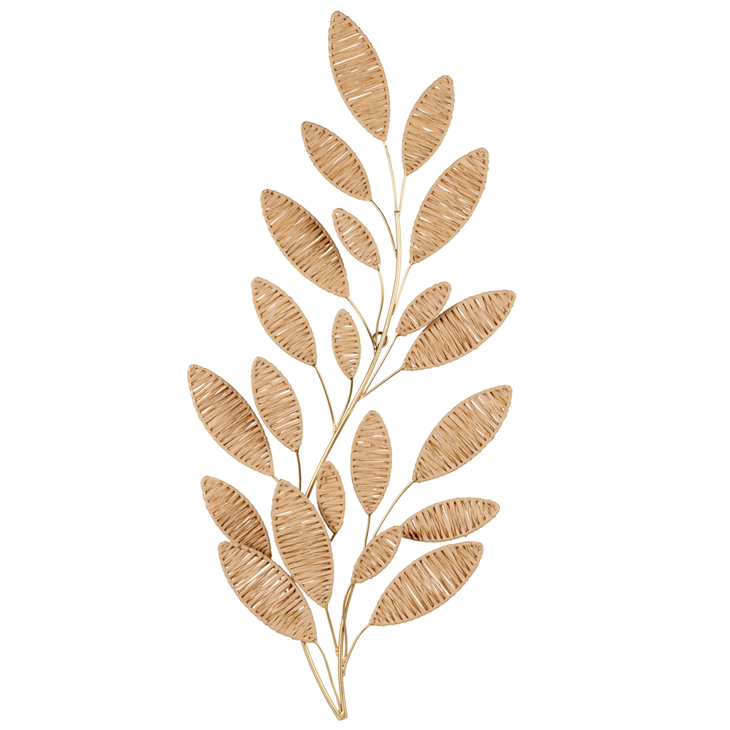 décoration mural branche en rotin
