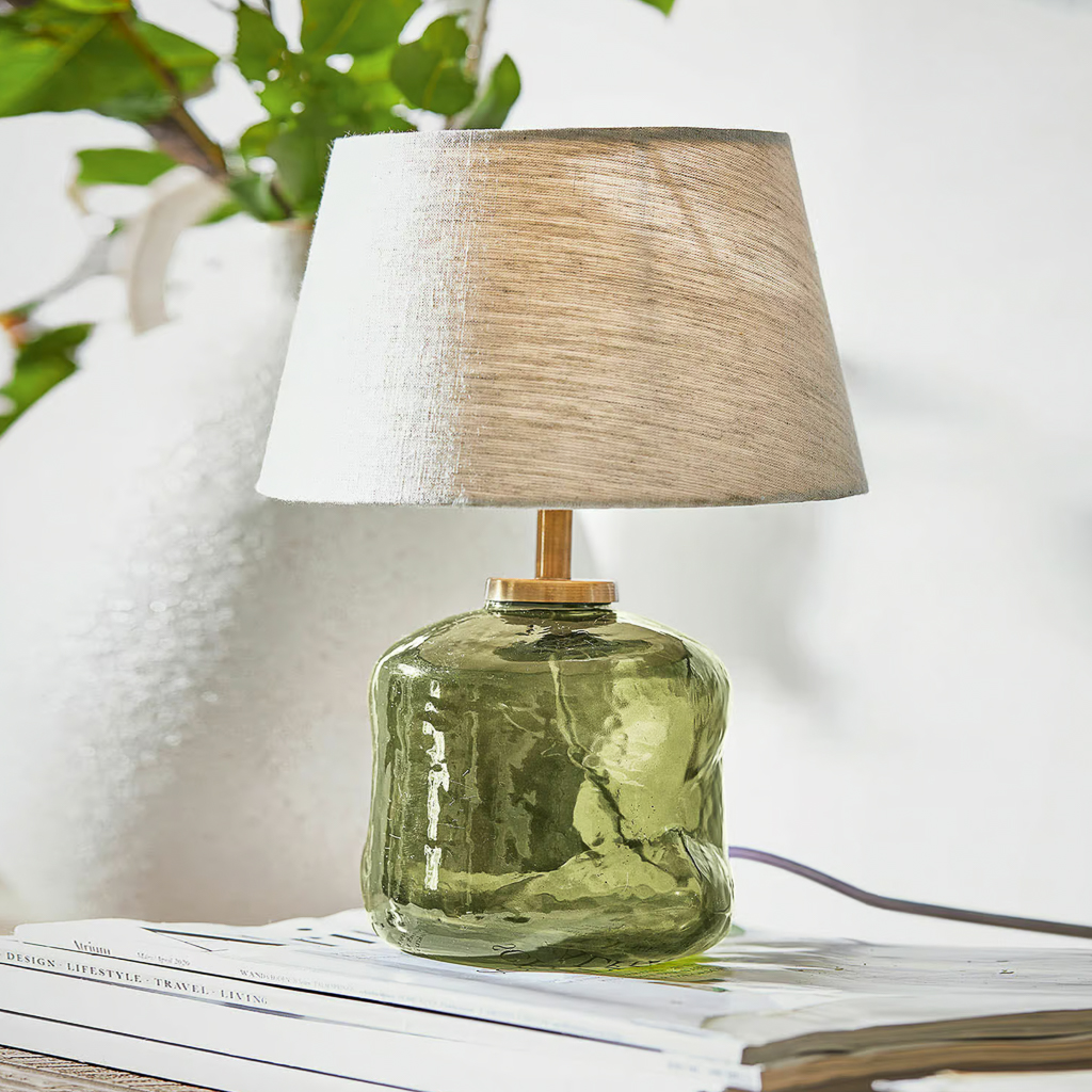 lampe en verre vert 