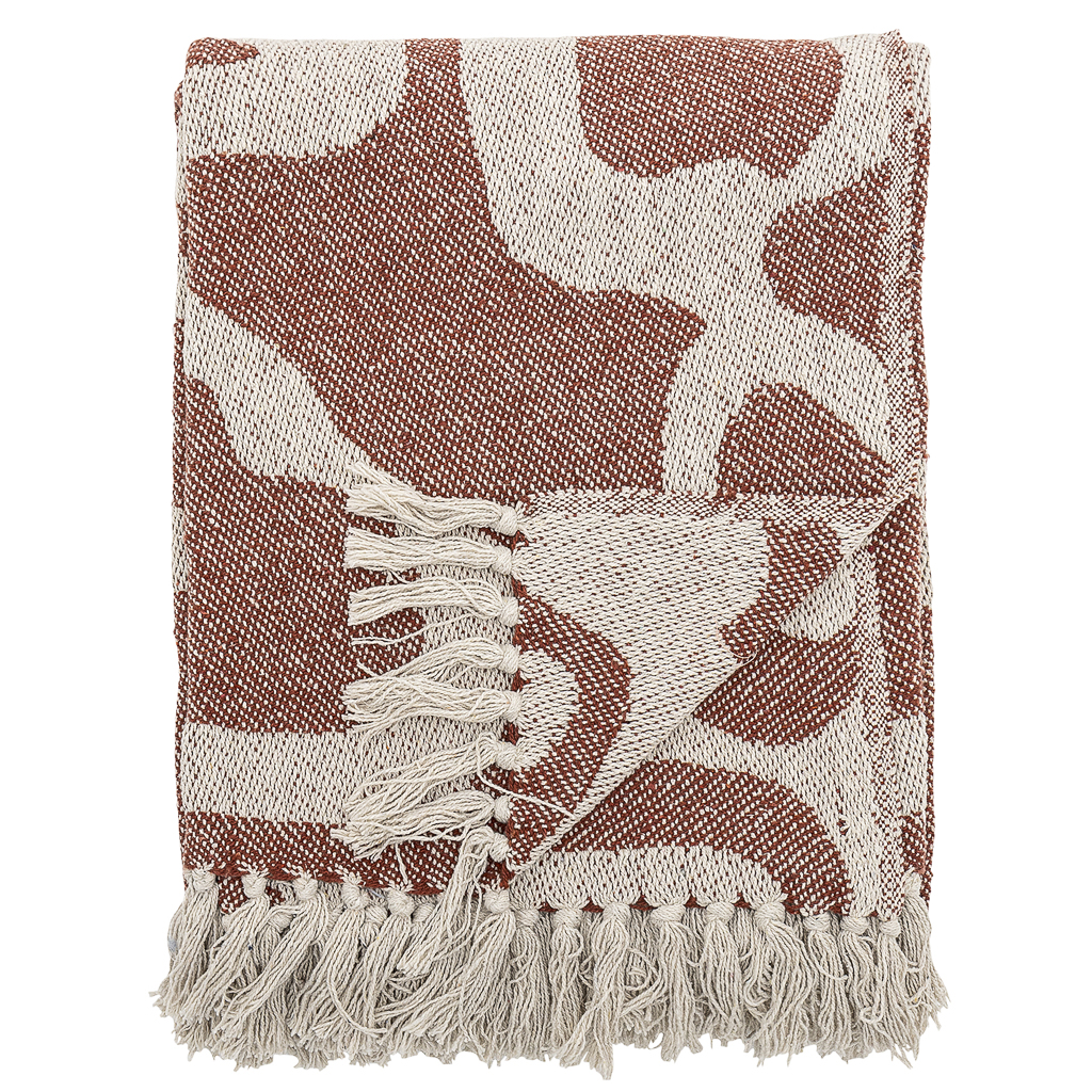 plaid marron et blanc