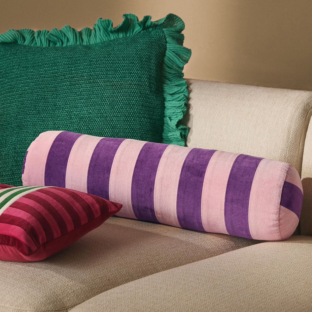 coussin de nuque rayures