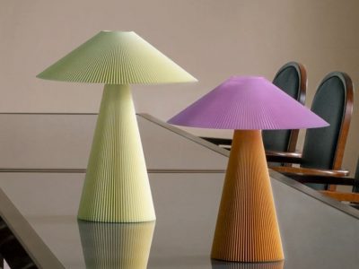lampe plissée couleur